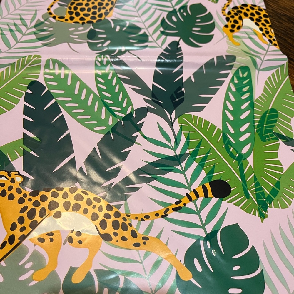 Leopard and Tropical Leaf Print Polymailers set of 15